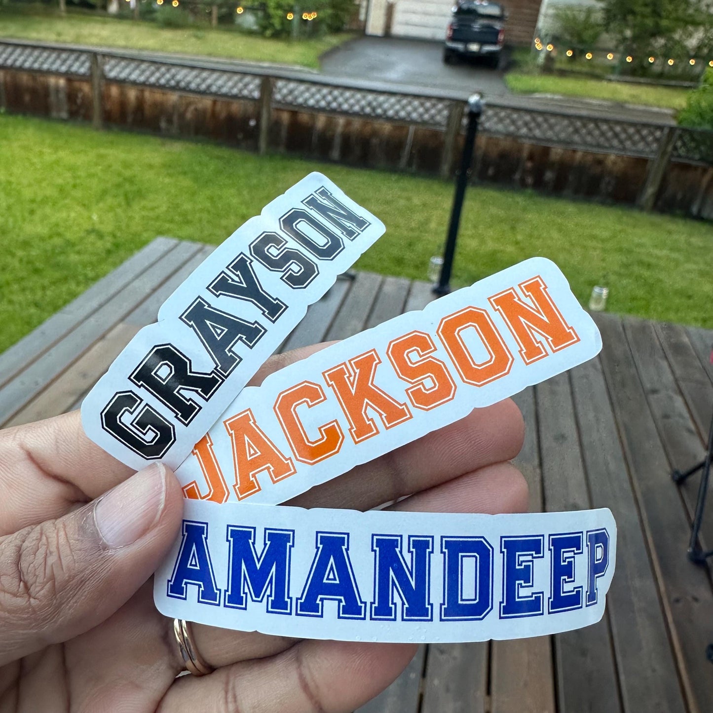 Custom Hockey Name Sticker: Waterproof Vinyl Diecut Decal