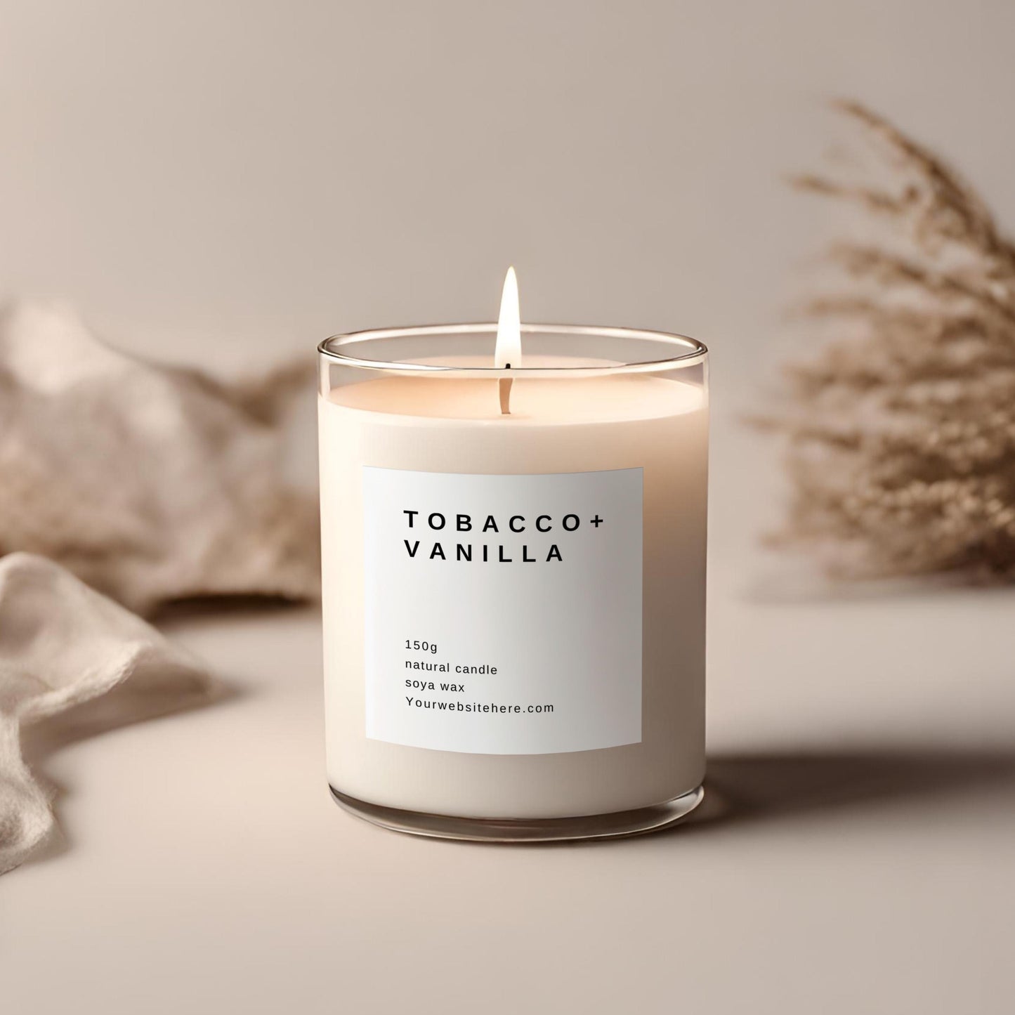 Custom Candle Labels 3x3" Square: Personalized Business Stickers