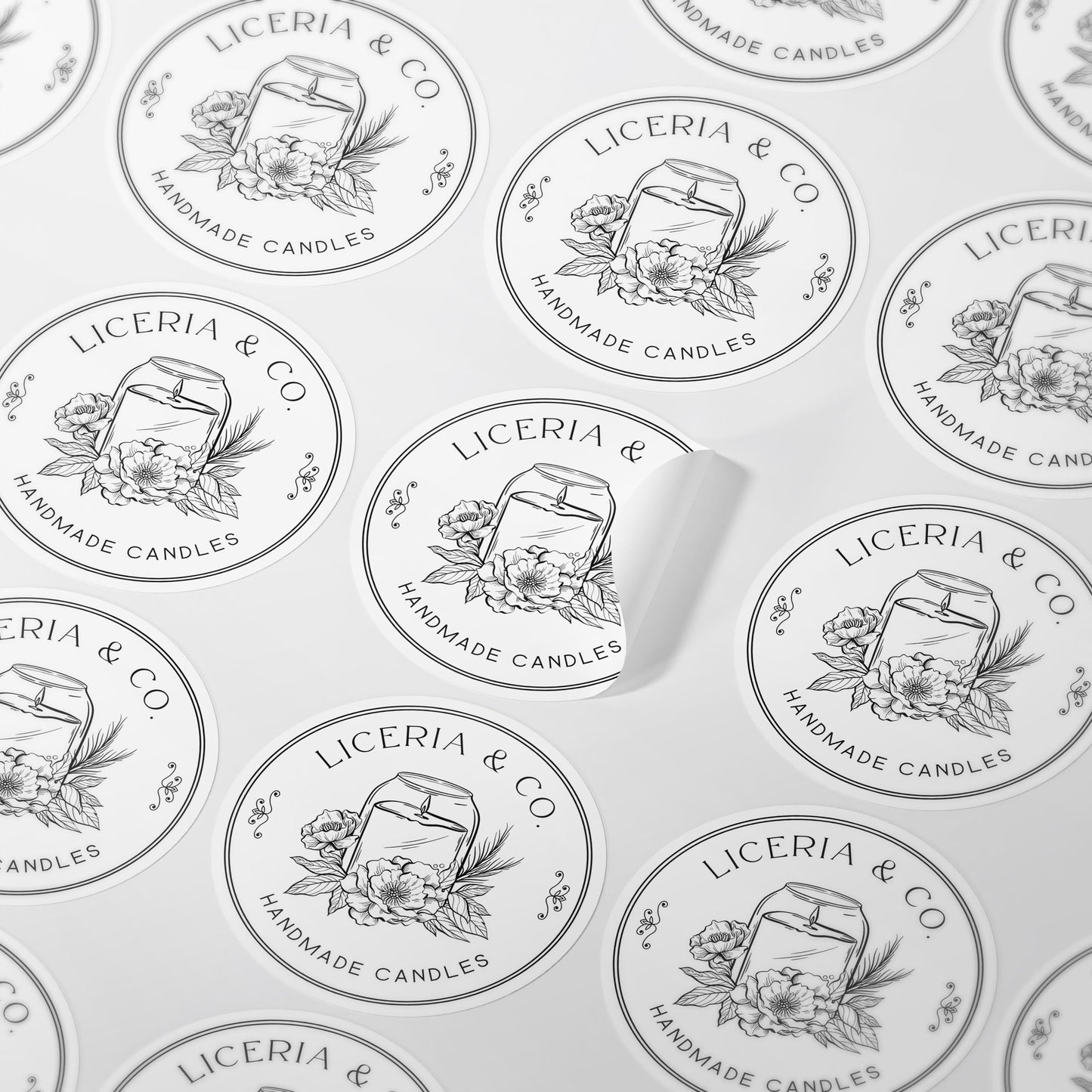 Custom Candle Labels: 1.75" Round Stickers for Business