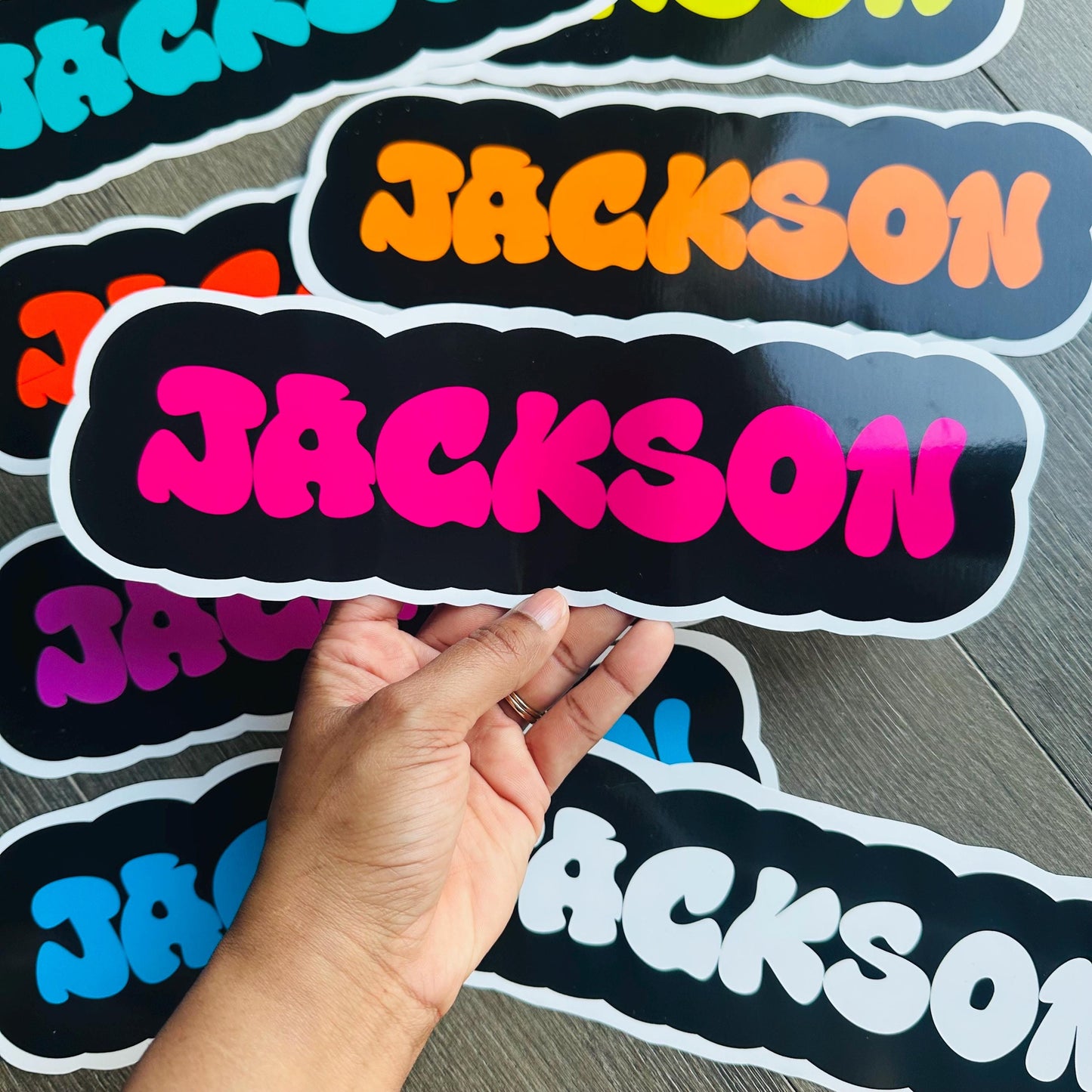 Personalized Waterproof Name Decals: Graffiti Style Stickers