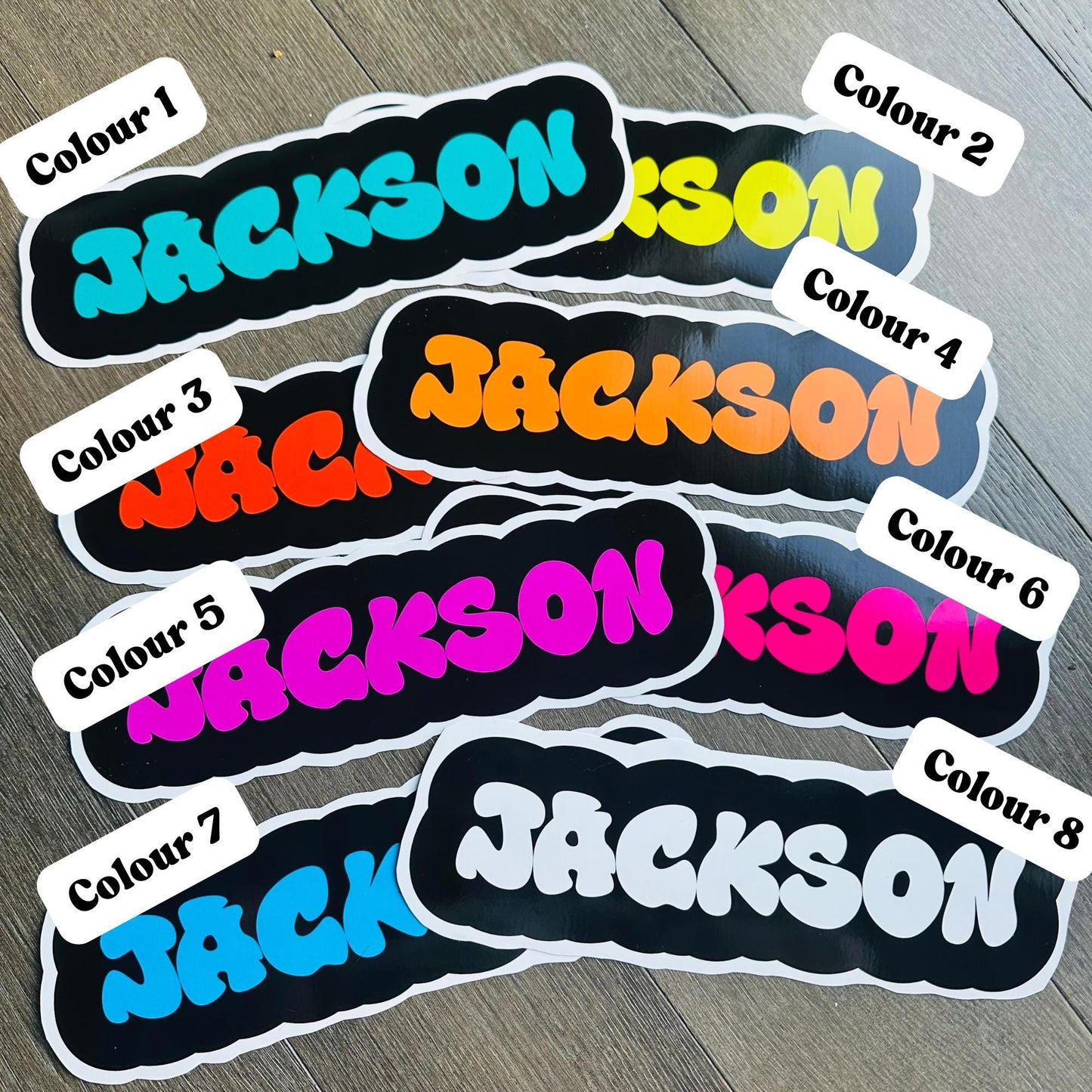 Custom Jumbo Name Sticker: Waterproof Vinyl Decal for Skateboard, Laptop