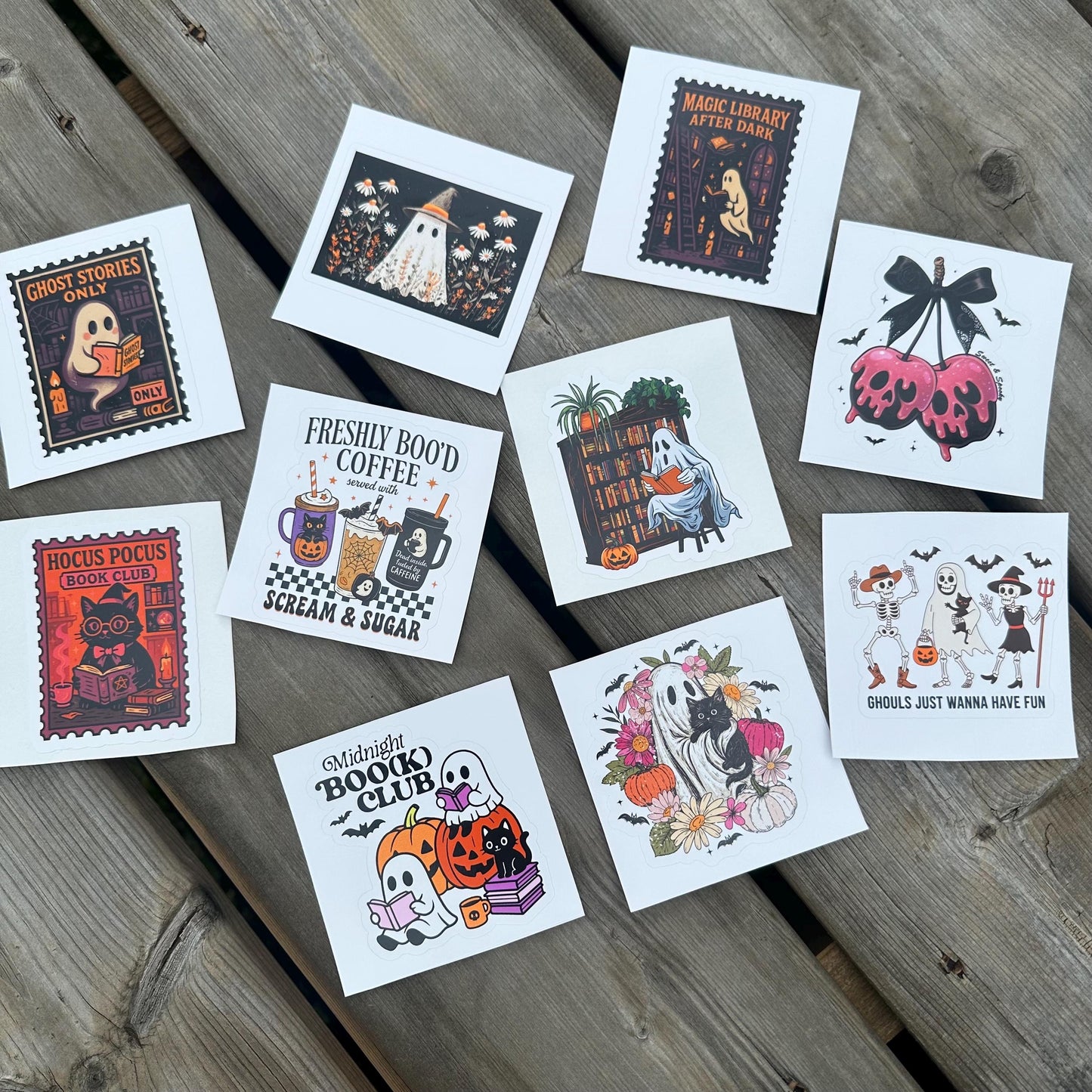 Ghost Stories Book Sticker: Waterproof Vinyl Halloween Decal