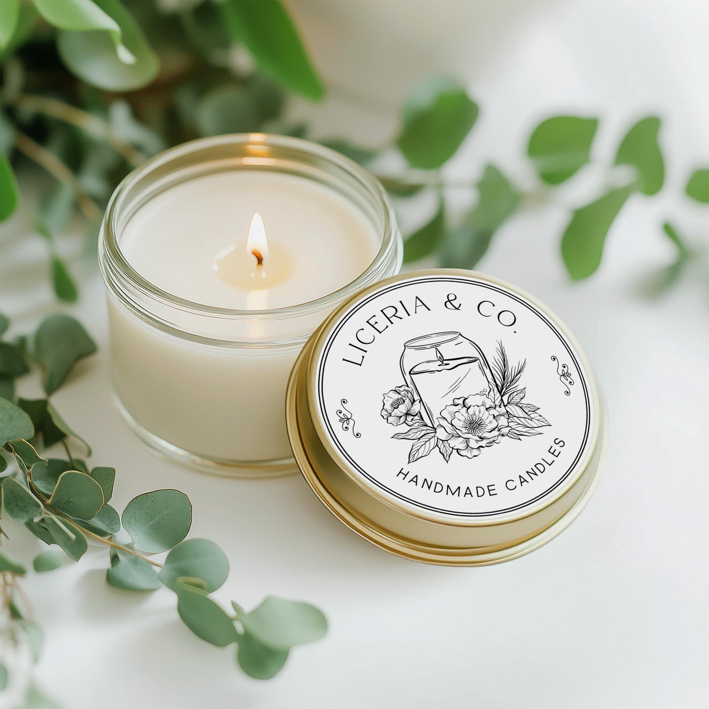 Custom Candle Labels: 3" Round Stickers for Business Branding