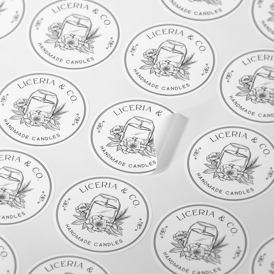 Custom Candle Labels: 2" Round Stickers for Business Branding