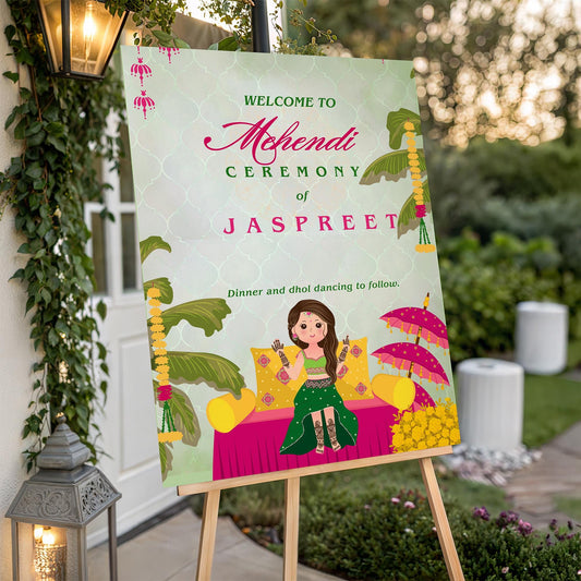 Unique Printed Sign for All Your Celebrations : Mehndi, Sangeet, Jaggo, Nikkah