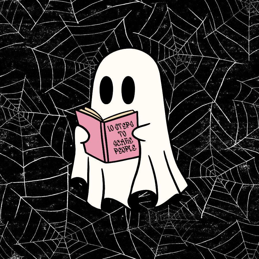 Ghost Sticker: Spooky Halloween Vinyl Decal for Laptop, Water Bottle