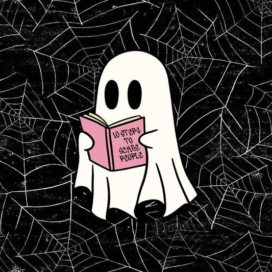 Ghost Sticker: Spooky Halloween Vinyl Decal for Laptop, Water Bottle