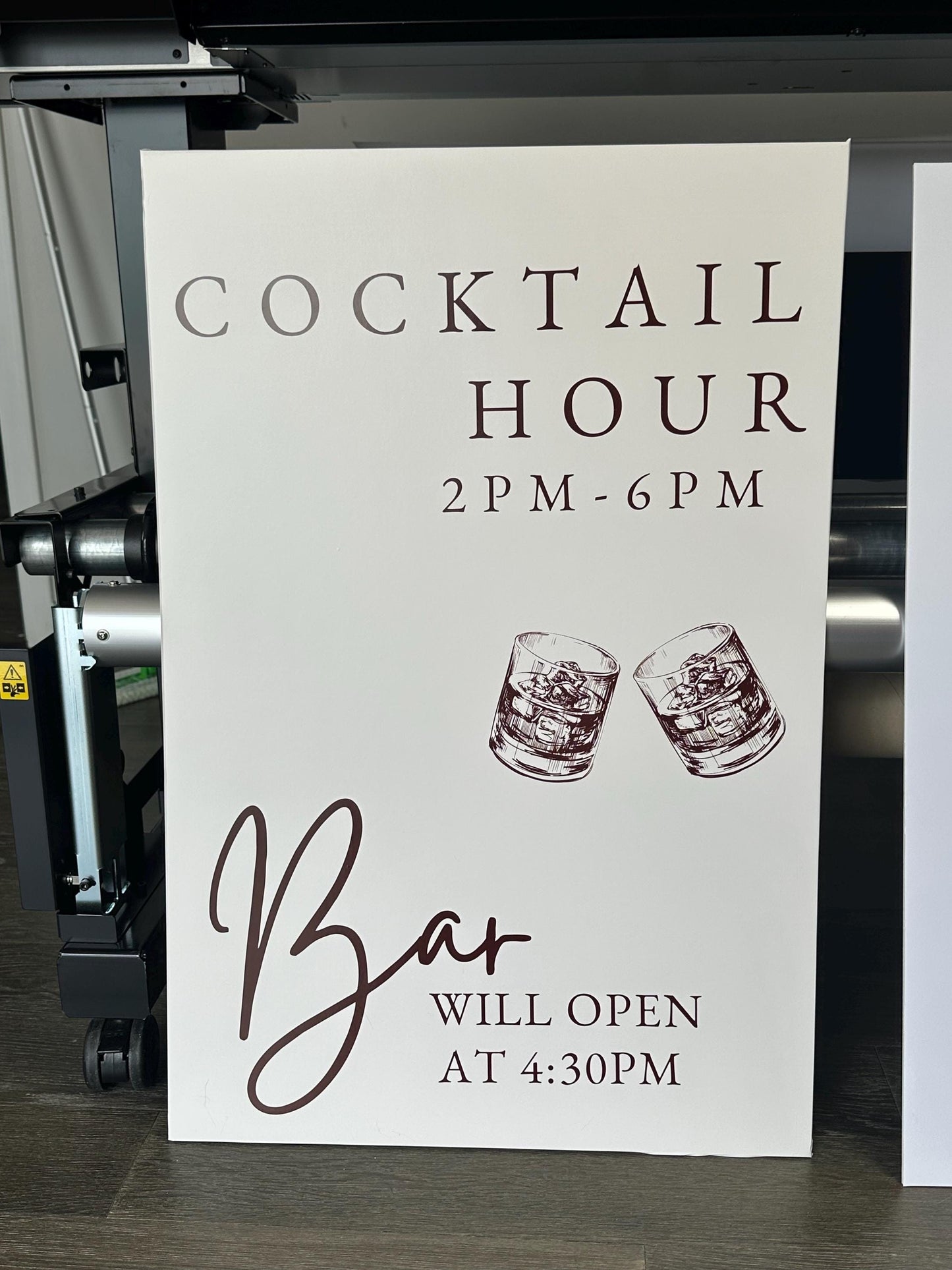 Personalized Western Cocktail Bar Sign: Retro Wedding Reception Decor