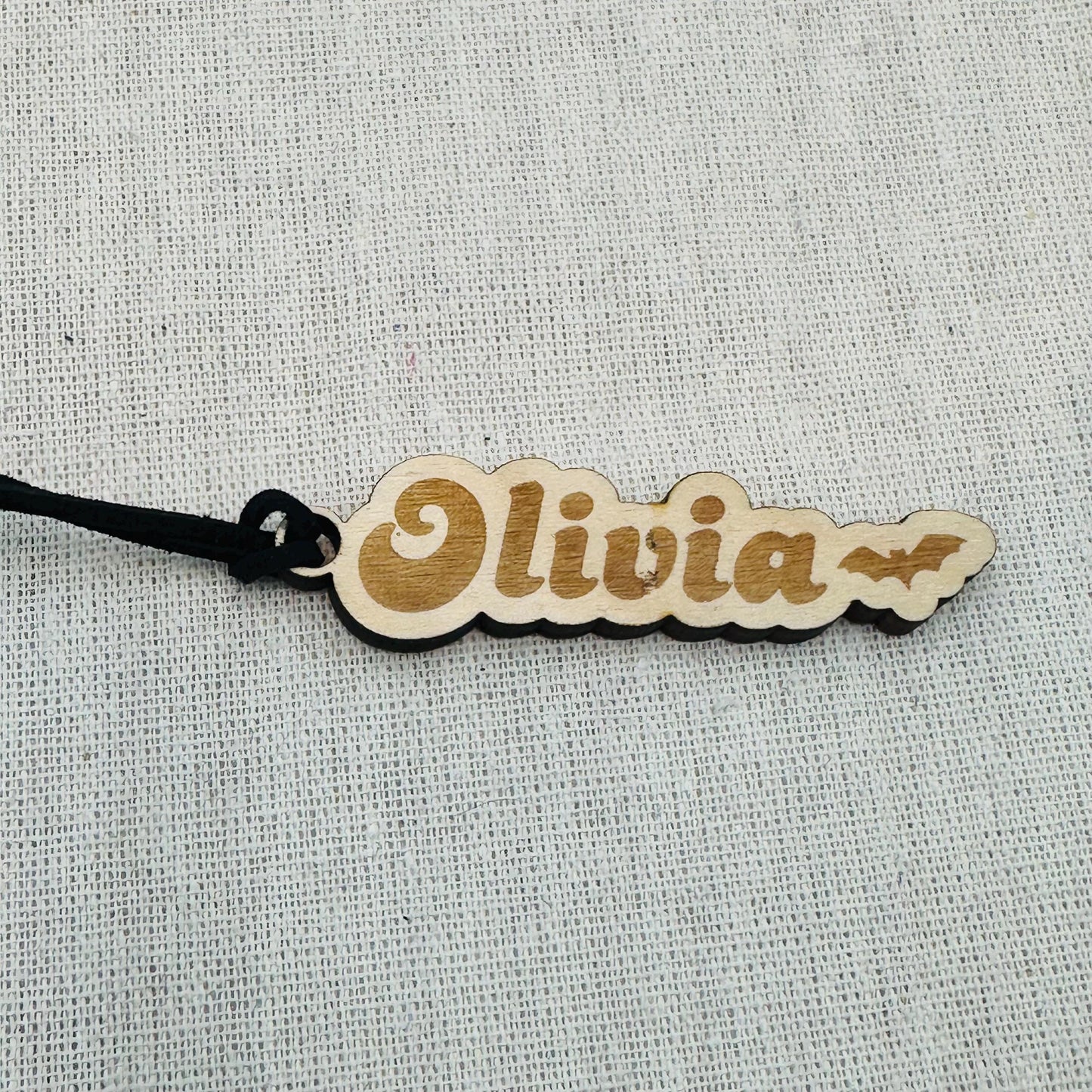 Personalized Halloween Boo Basket Tag: Custom Name Keychain Ornament