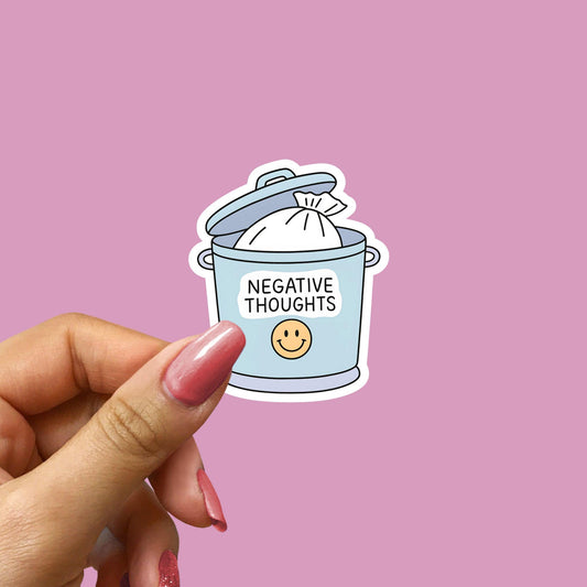 Waterproof vinyl sticker- Dump Negative thoughts | Sarcastic sticker |Laptop sticker | Funny Quote sticker | Kindle sticker