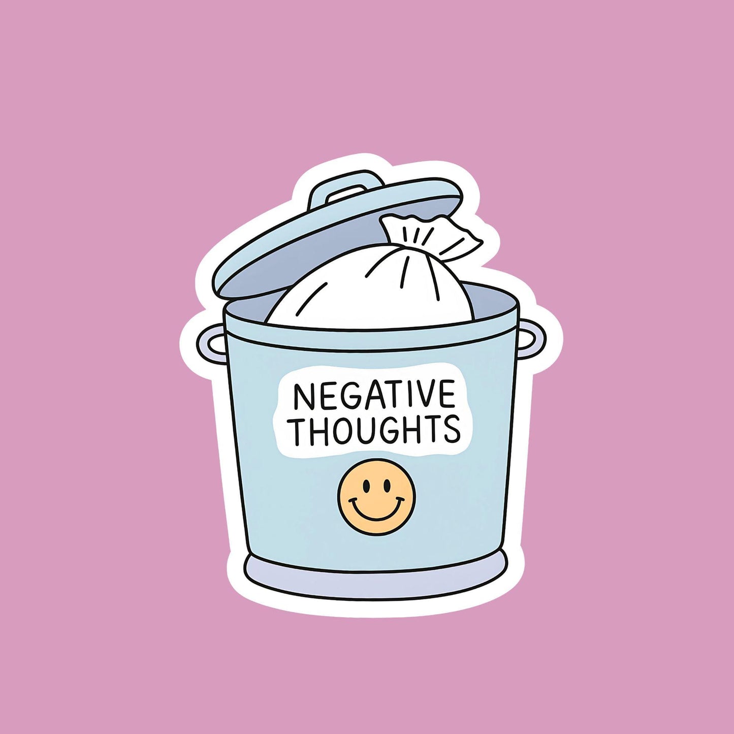 Waterproof vinyl sticker- Dump Negative thoughts | Sarcastic sticker |Laptop sticker | Funny Quote sticker | Kindle sticker