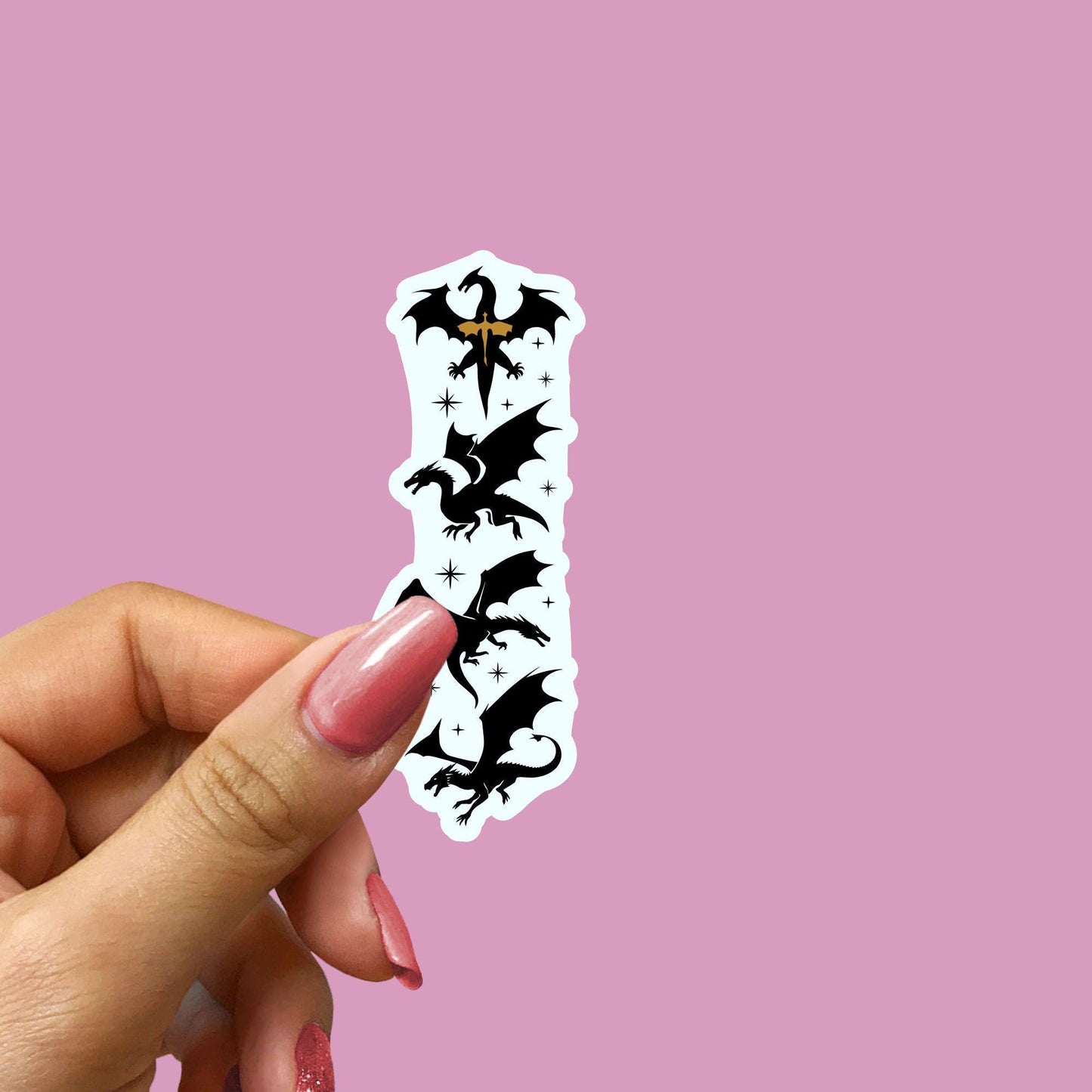 Dragon Kindle Sticker: Waterproof Vinyl Decal - 4th Wing Fan Art