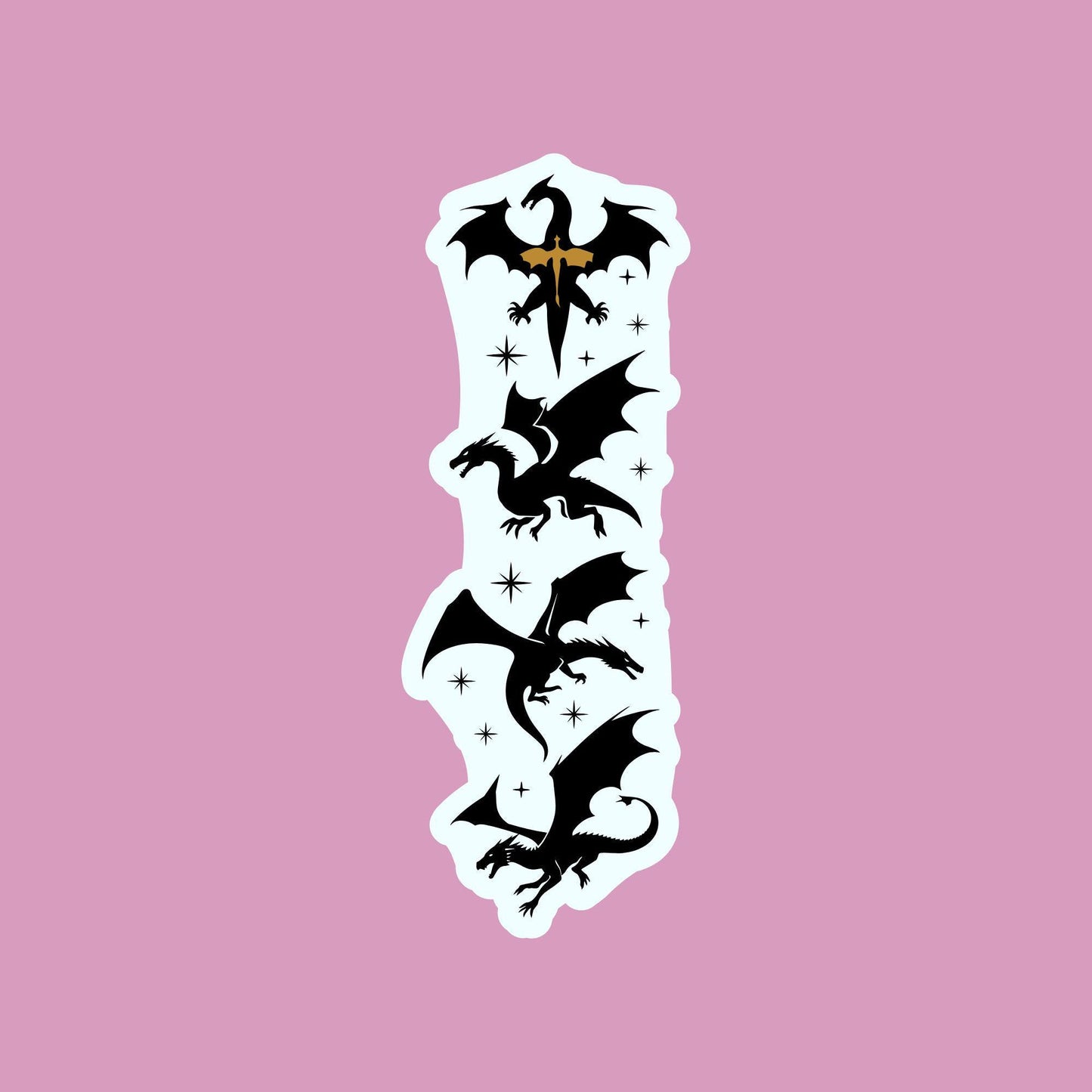 Dragon Kindle Sticker: Waterproof Vinyl Decal - 4th Wing Fan Art