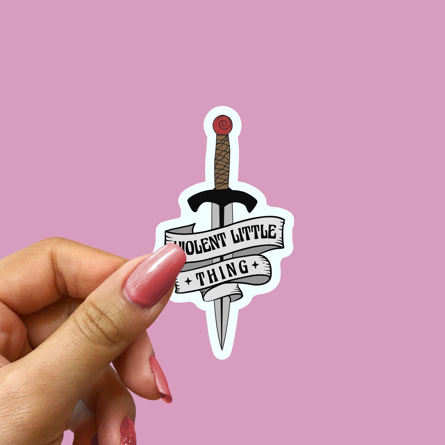 Dragons and Sword Kindle Sticker: Waterproof Vinyl Bookish Decal