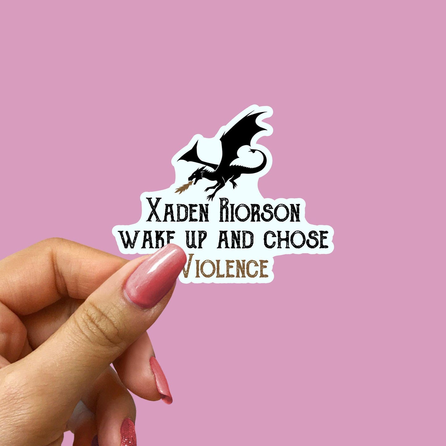 Dragon & Sword Kindle Sticker: Waterproof Vinyl Decal