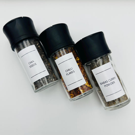 Minimalist Spice Labels: 92 Waterproof Pantry Stickers for Jars