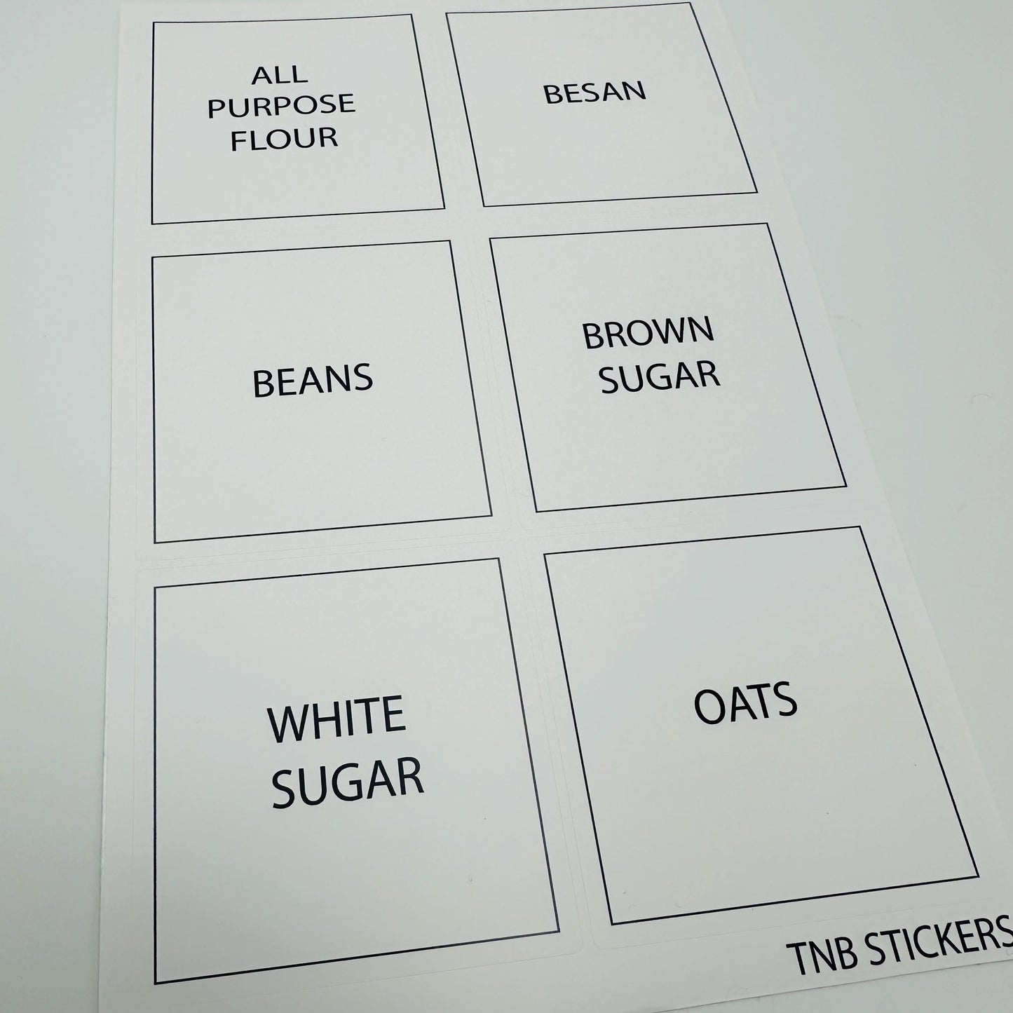 Minimalist Pantry Labels: 36 Black & White Kitchen Storage Stickers