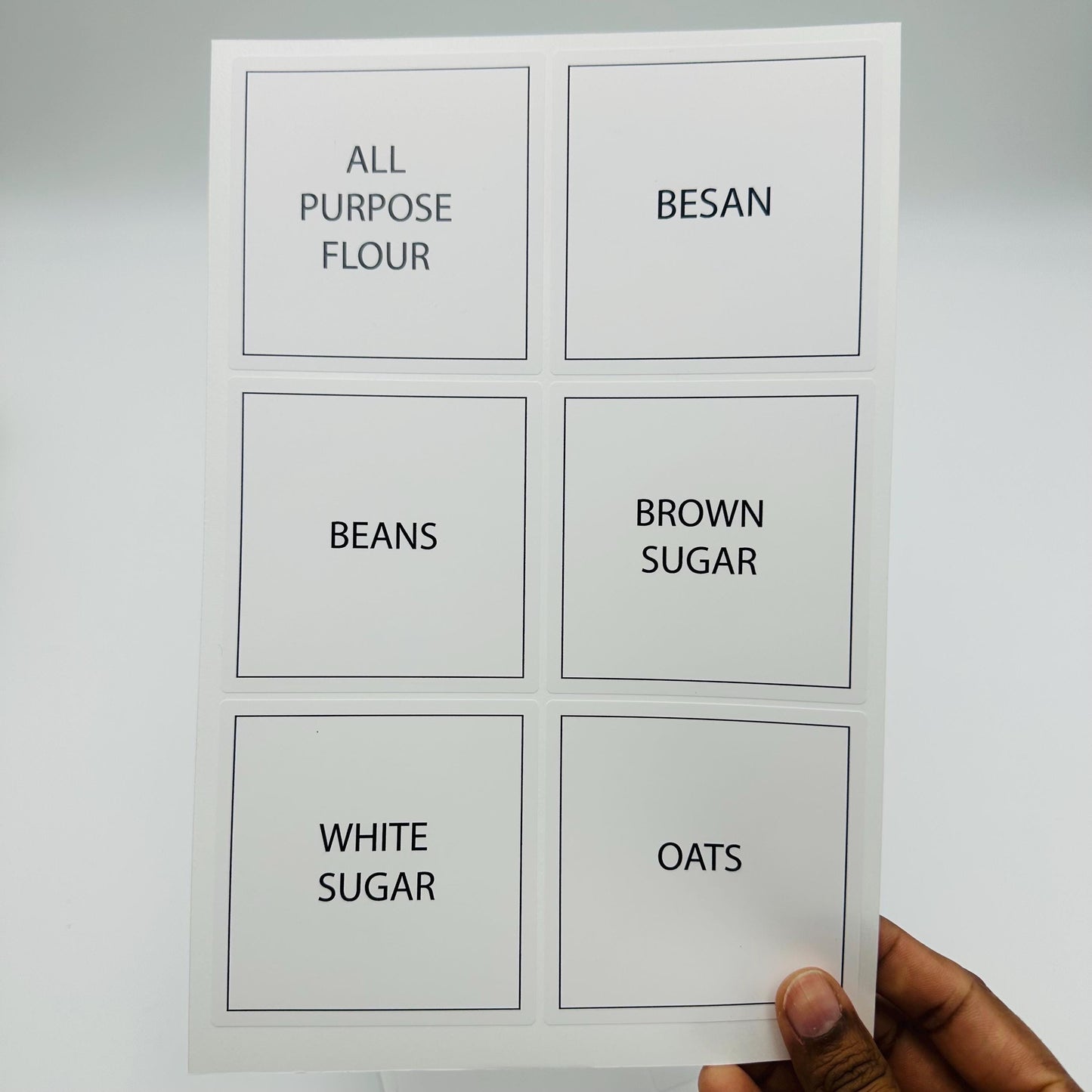 Minimalist Pantry Labels: 36 Black & White Kitchen Storage Stickers