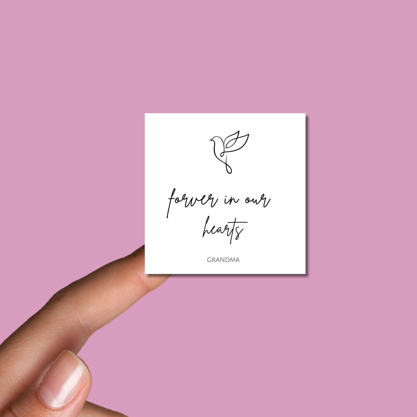 Memorial Stickers – Forever in Our Hearts Dove Labels for Candles