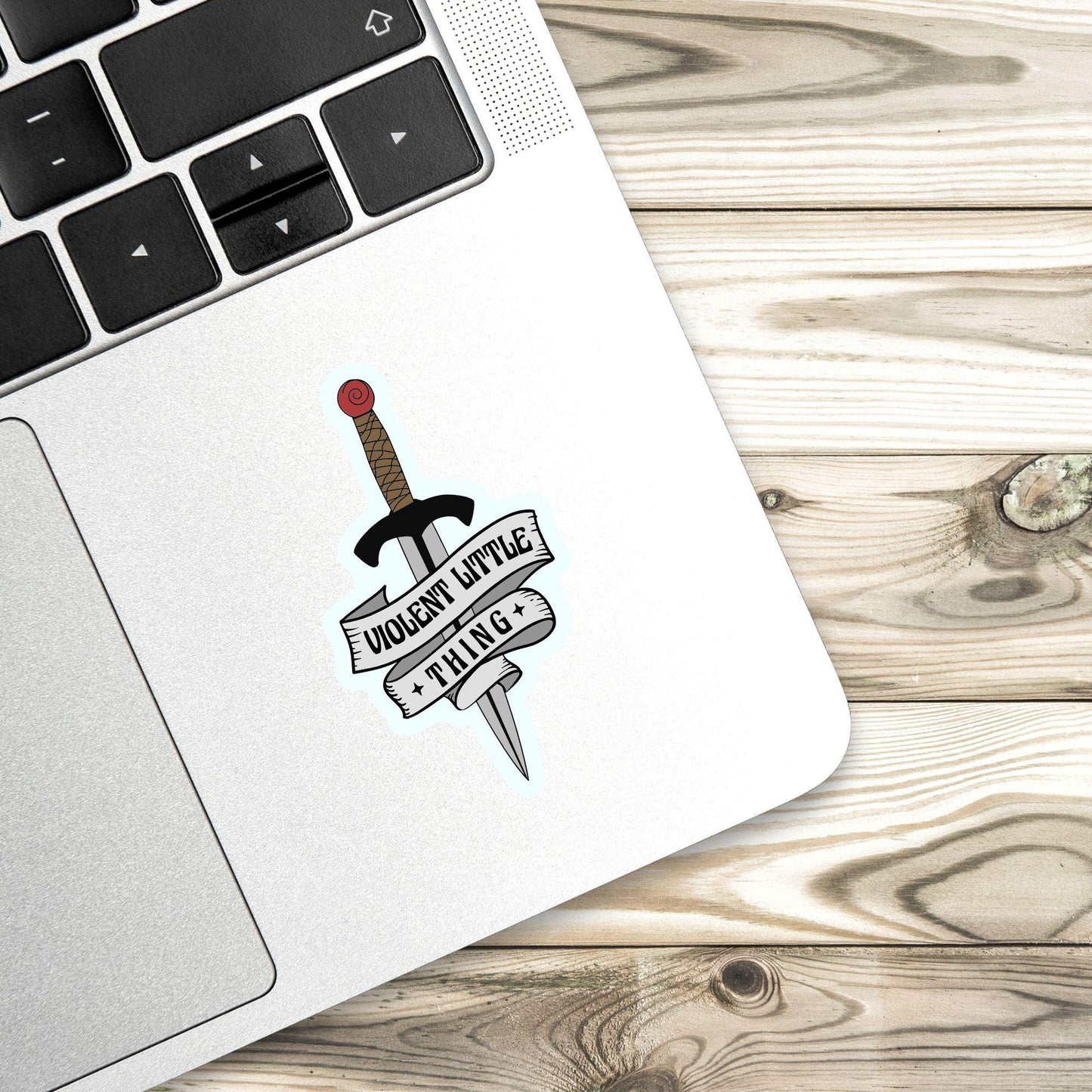 Dragons and Sword Kindle Sticker: Waterproof Vinyl Bookish Decal