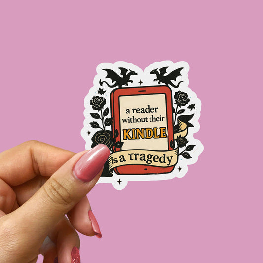 Dragon Kindle Sticker: Waterproof Vinyl Reader Tragedy Decal