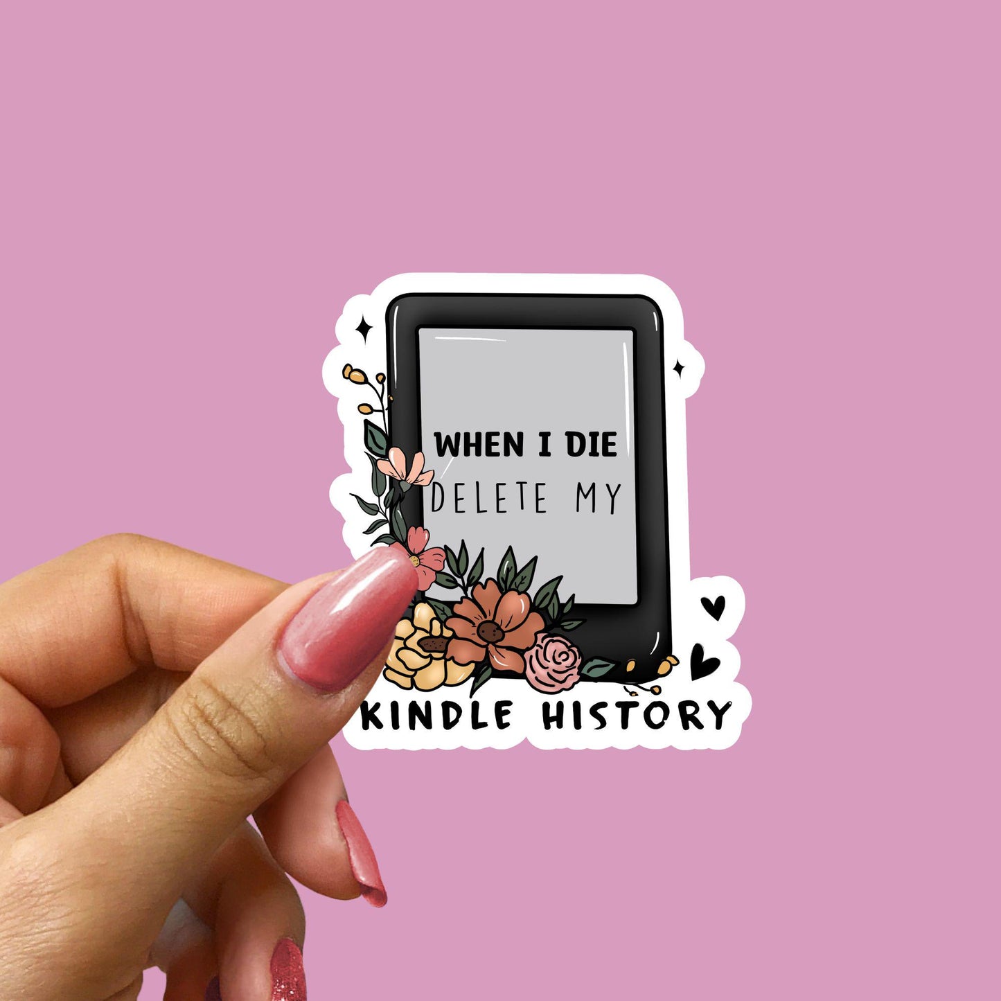 Dragon Kindle Sticker: Delete My History - Waterproof Vinyl Reader Decal
