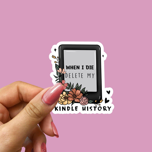 Dragon Kindle Sticker: Delete My History - Waterproof Vinyl Reader Decal