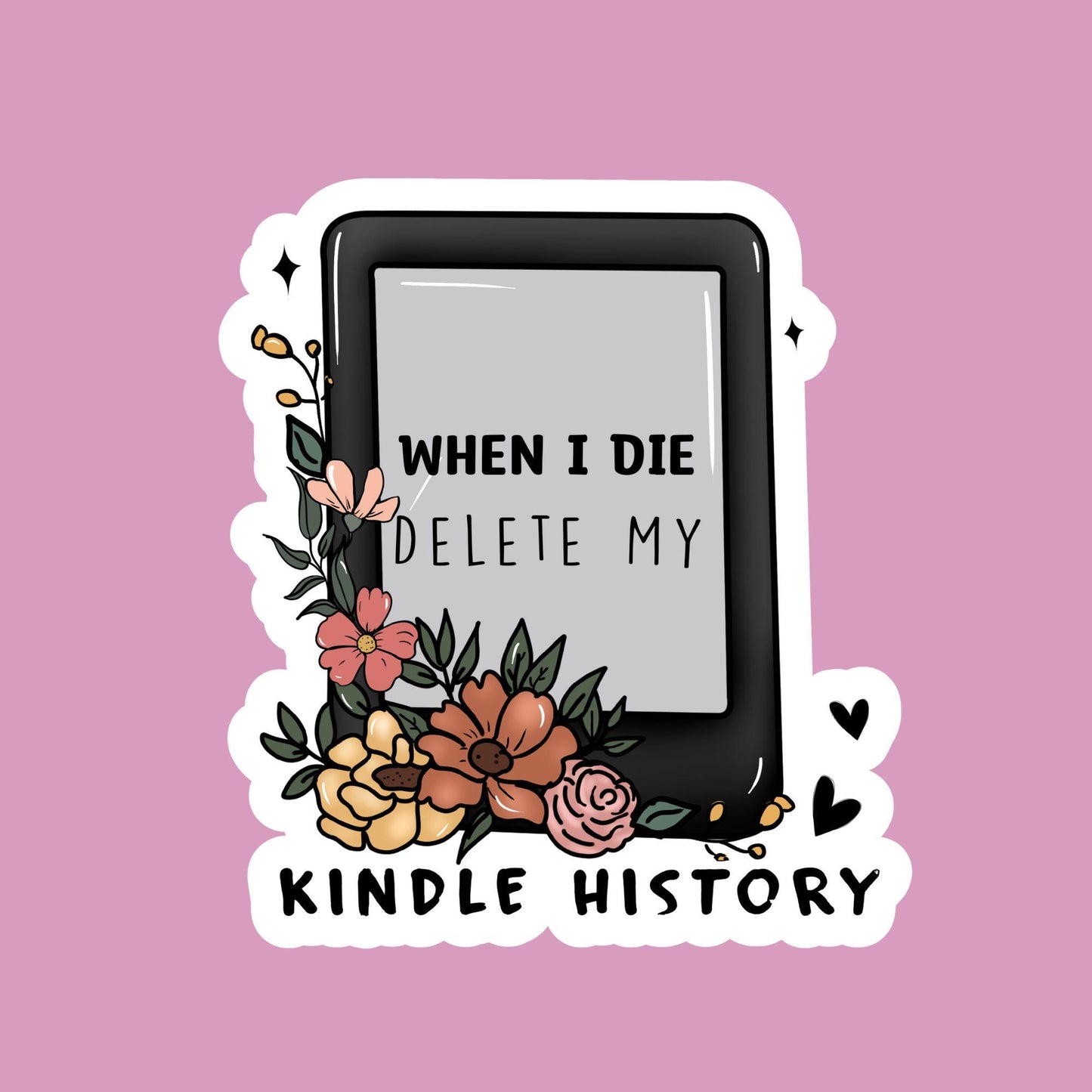 Dragon Kindle Sticker: Delete My History - Waterproof Vinyl Reader Decal